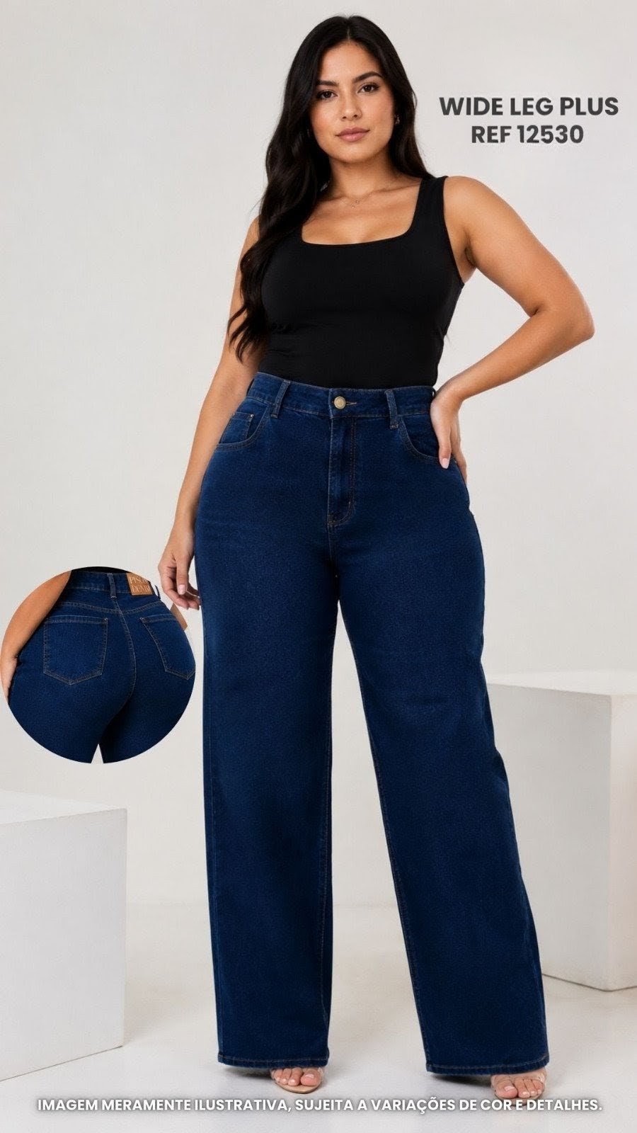 Calça Jeans Wid Leg Plus