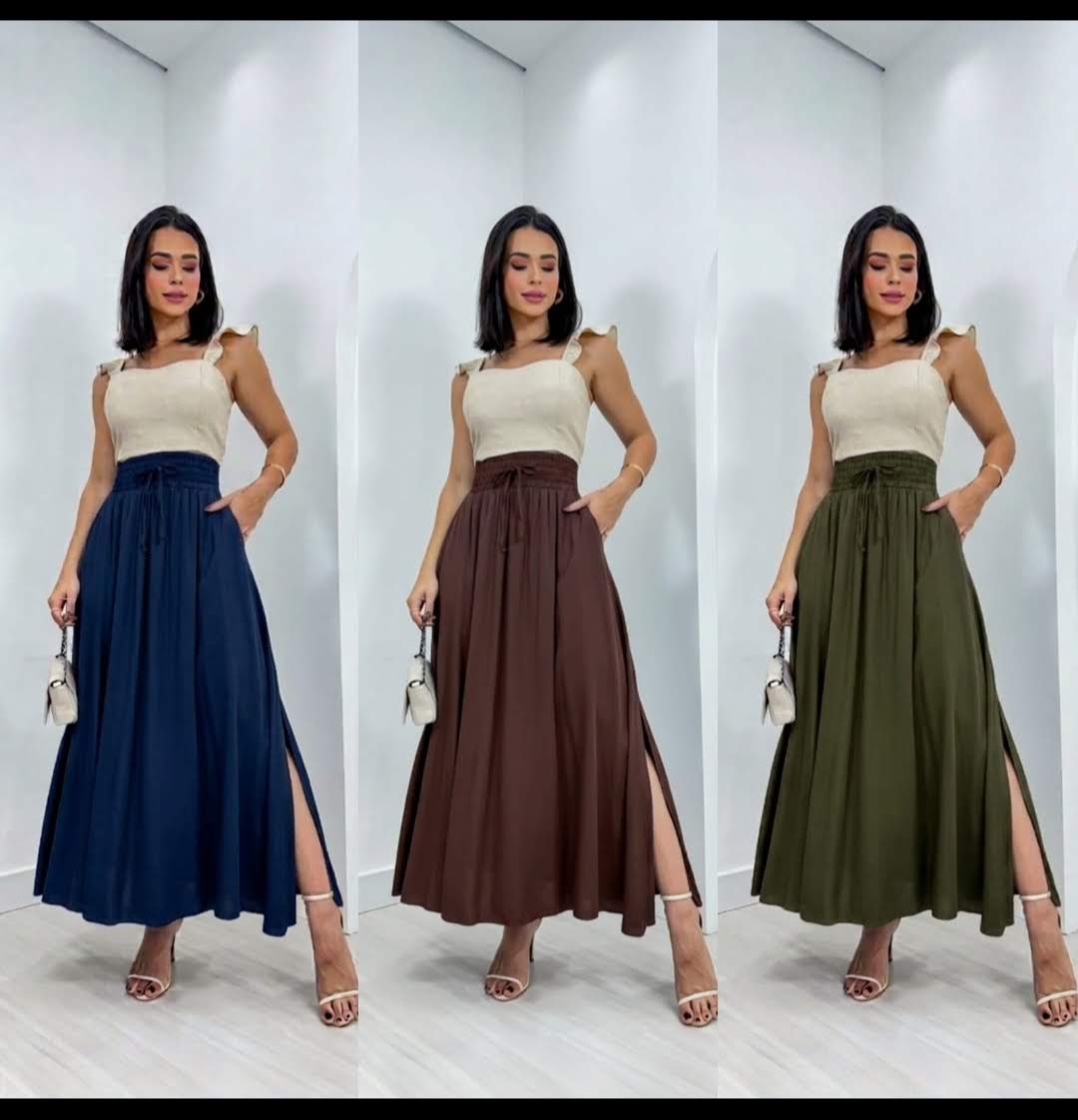 Saia Longa em Viscose 