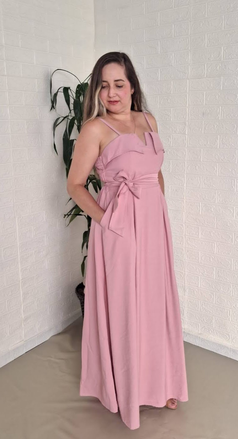 Vestido Longo Decote V